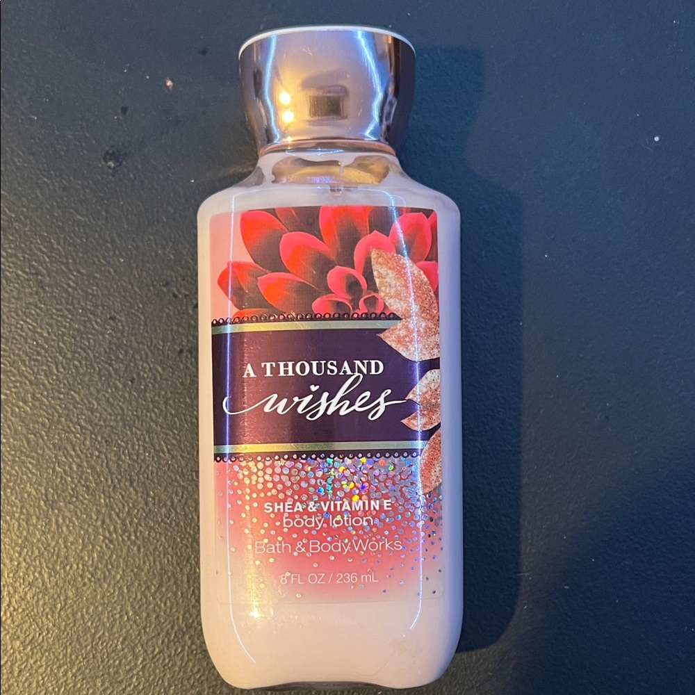 Bath & Body Works A Thousand Wishes Shea & Vitamin E Lotion - Pink and Silver